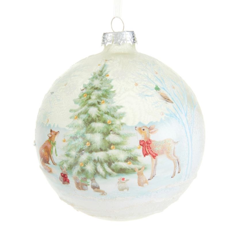 Woodland Christmas Party Ball Ornament